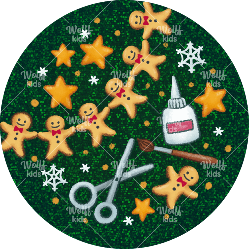 Einzelner Magnet: basteln in der Vorweihnachtszeit